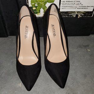 Beautiful JustFab heels with gold accent